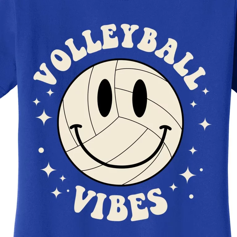 Funny Volleyball Gift Mom Volleyball Vibes Smile Face Meme Great Gift Women's T-Shirt