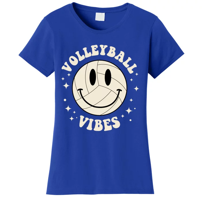 Funny Volleyball Gift Mom Volleyball Vibes Smile Face Meme Great Gift Women's T-Shirt