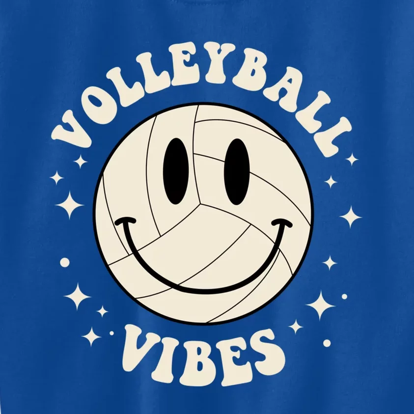 Funny Volleyball Gift Mom Volleyball Vibes Smile Face Meme Great Gift Kids Sweatshirt