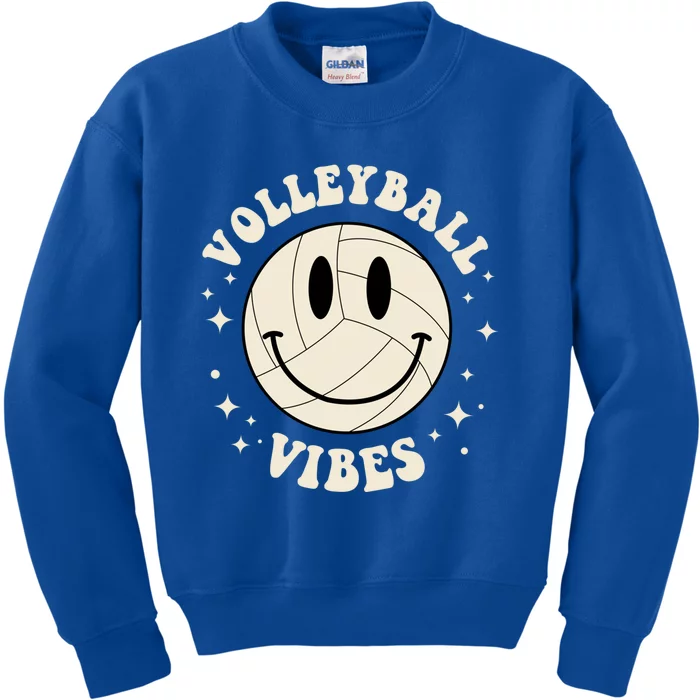 Funny Volleyball Gift Mom Volleyball Vibes Smile Face Meme Great Gift Kids Sweatshirt