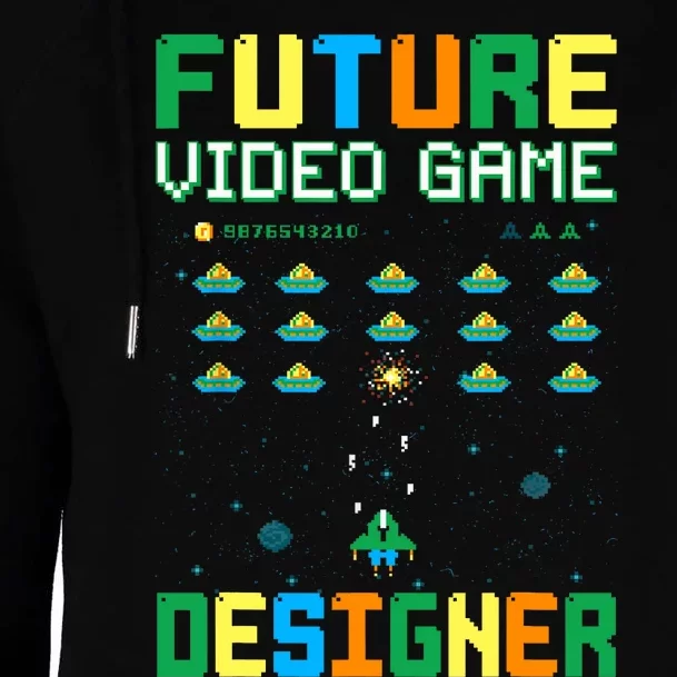 Future Video Game Designer For Game Developer Womens Funnel Neck Pullover Hood