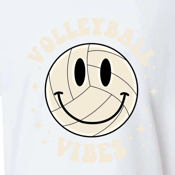 Funny Volleyball Gift Mom Volleyball Vibes Smile Face Meme Funny Gift Sueded Cloud Jersey T-Shirt