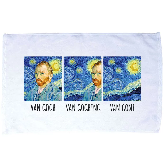 Funny Van Gogh Van Goghing Van Gone Fine Art Painting Joke Microfiber Hand Towel