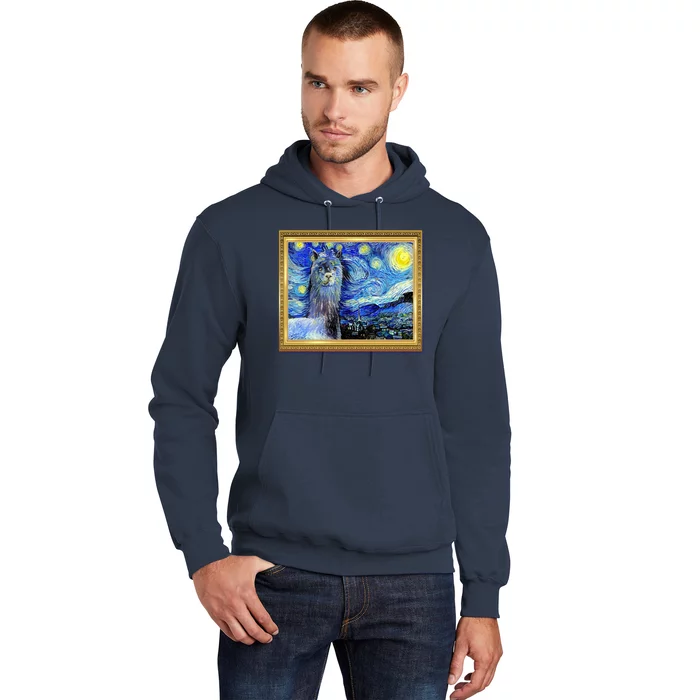 Funny Van Gogh Starry Night Llama Alpaca Hoodie