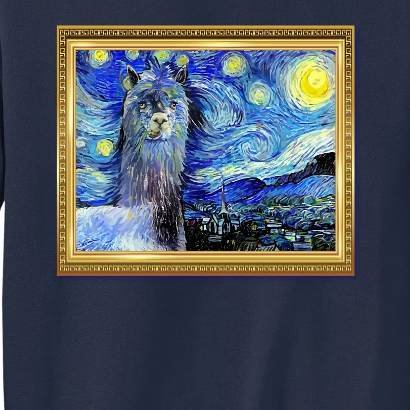 Funny Van Gogh Starry Night Llama Alpaca Sweatshirt