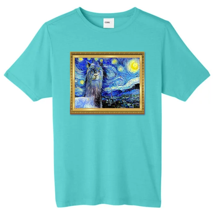 Funny Van Gogh Starry Night Llama Alpaca ChromaSoft Performance T-Shirt