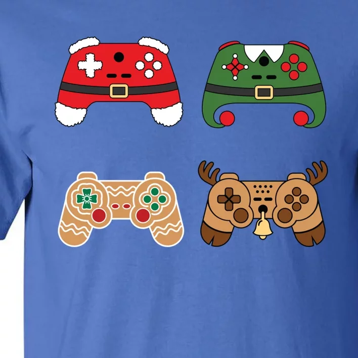 Funny Video Game Controller Christmas Gamer Santa Reindeer Meaningful Gift Tall T-Shirt