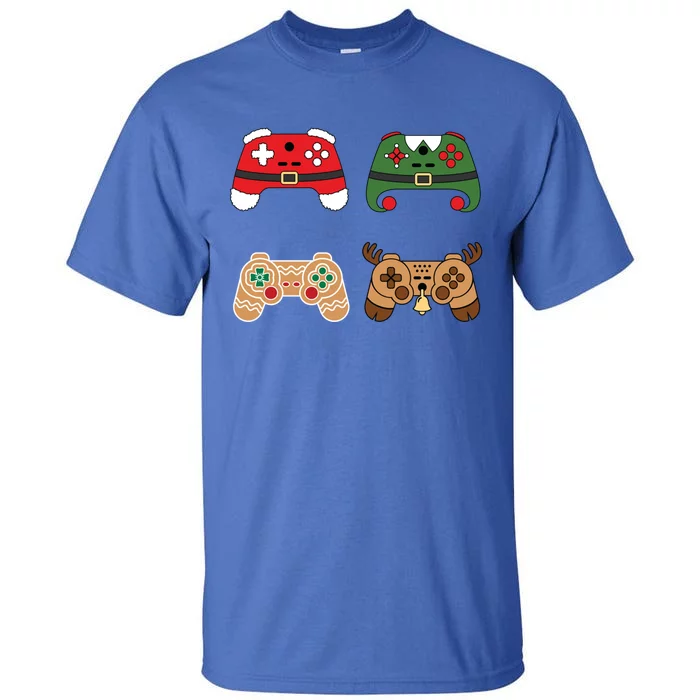 Funny Video Game Controller Christmas Gamer Santa Reindeer Meaningful Gift Tall T-Shirt