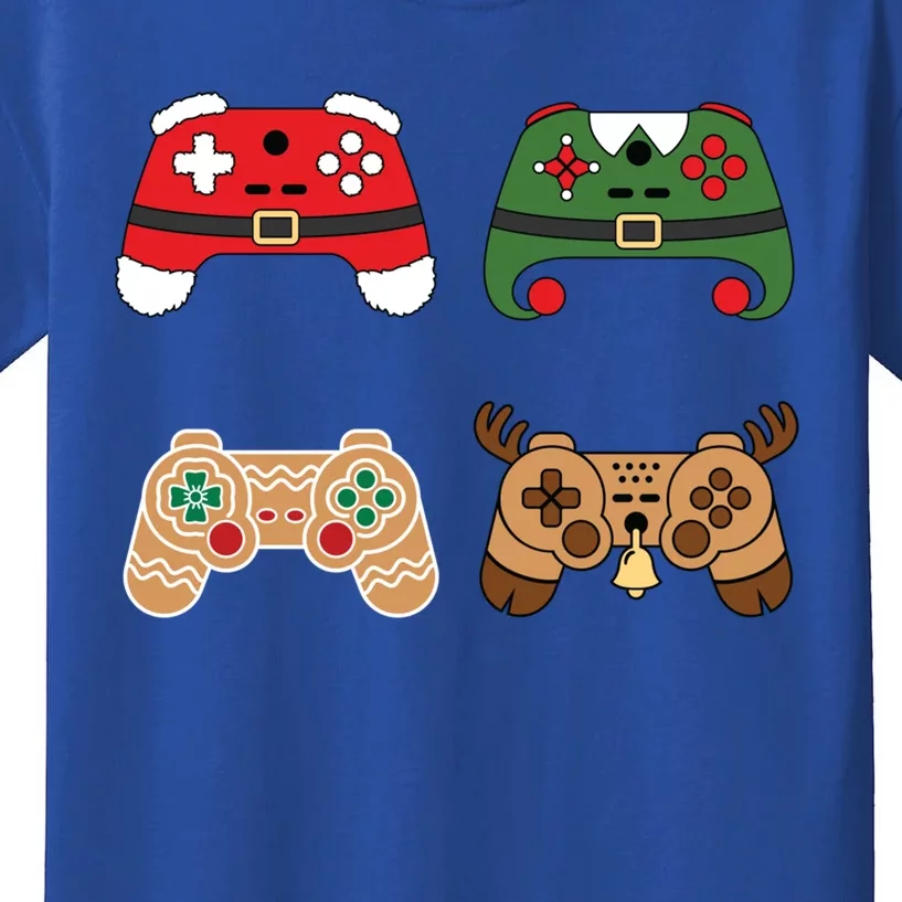 Funny Video Game Controller Christmas Gamer Santa Reindeer Meaningful Gift Kids T-Shirt