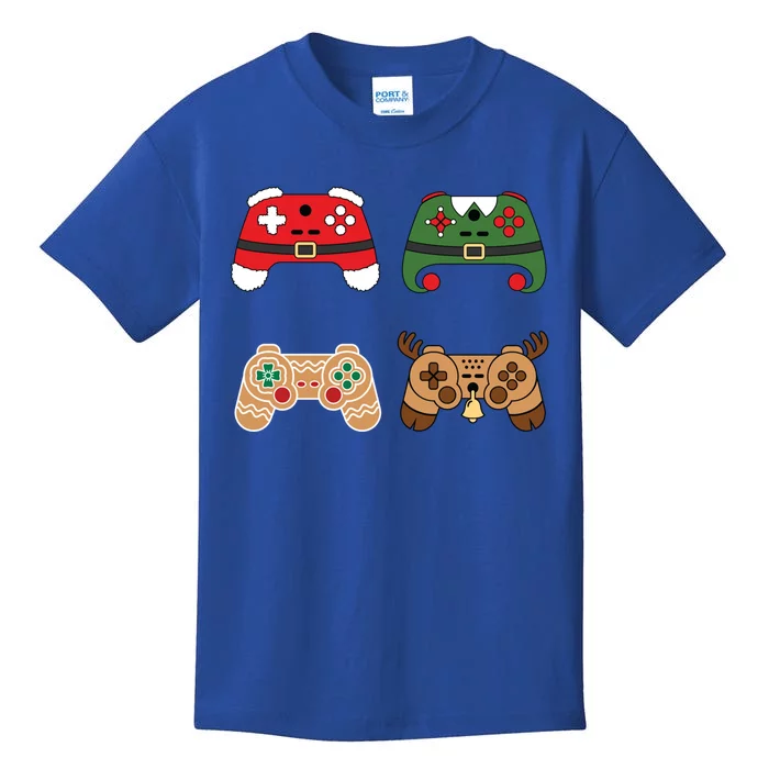 Funny Video Game Controller Christmas Gamer Santa Reindeer Meaningful Gift Kids T-Shirt