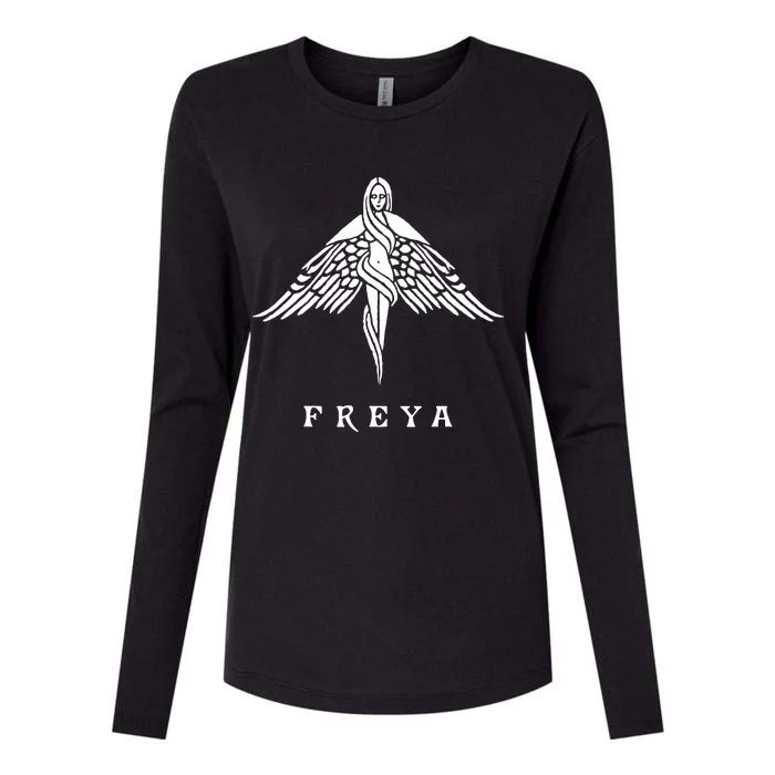 Freya Viking Goddess Womens Cotton Relaxed Long Sleeve T-Shirt