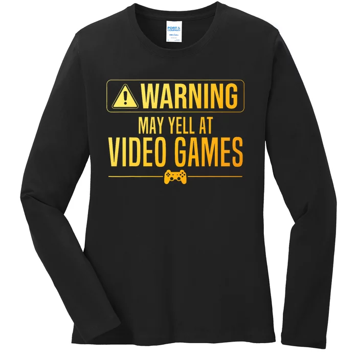 Funny Video Game Art For Gaming Nerd Pc Gamer Ladies Long Sleeve Shirt