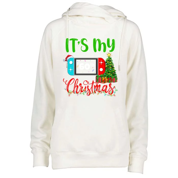 Funny Video Game Lover ItS My 60th Christmas Birthday Great Gift Womens Funnel Neck Pullover Hood