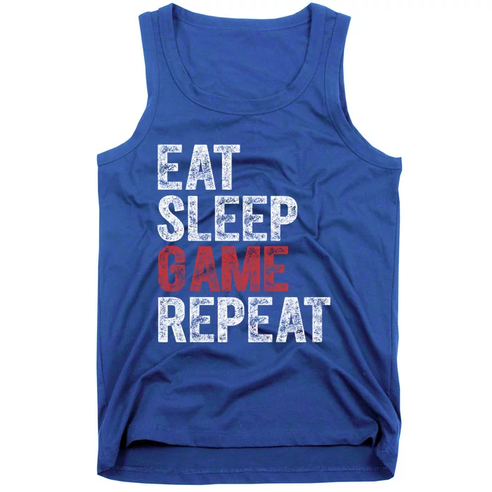 Funny Video Gamer Gift Eat Sleep Game Repeat Gift Tank Top