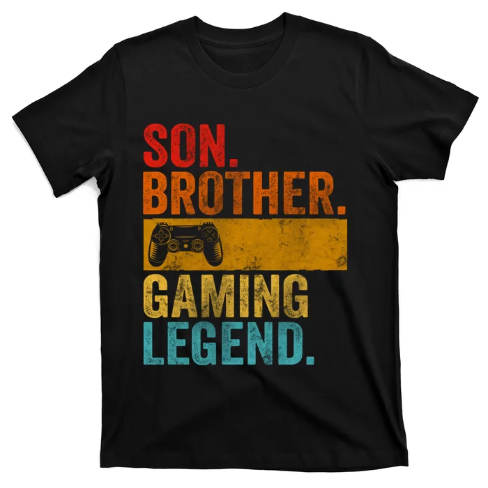 Funny Video Gamer Son Brother Gaming Legend T-Shirt