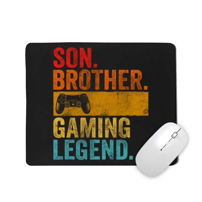 Funny Video Gamer Son Brother Gaming Legend Mousepad