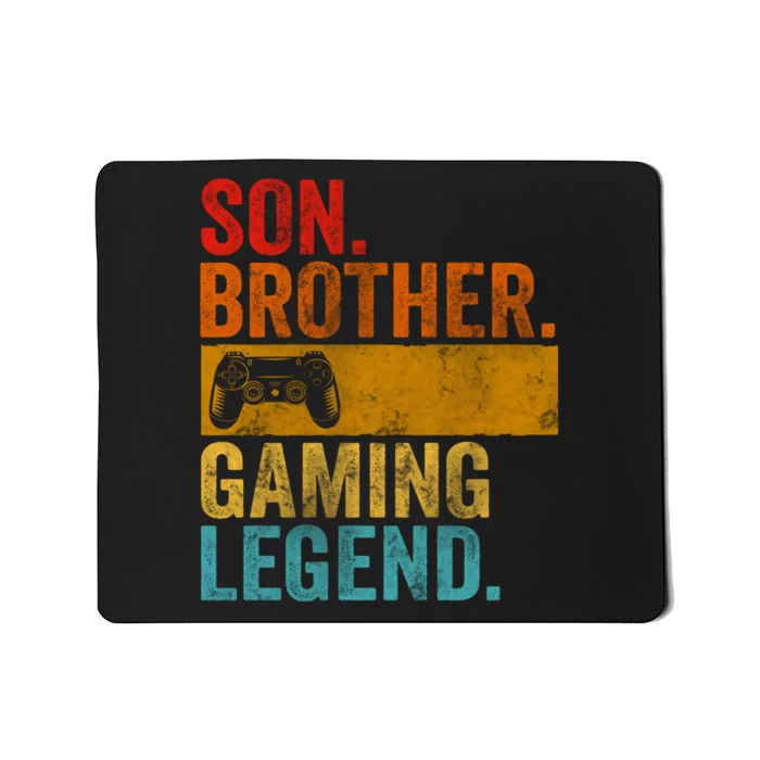 Funny Video Gamer Son Brother Gaming Legend Mousepad