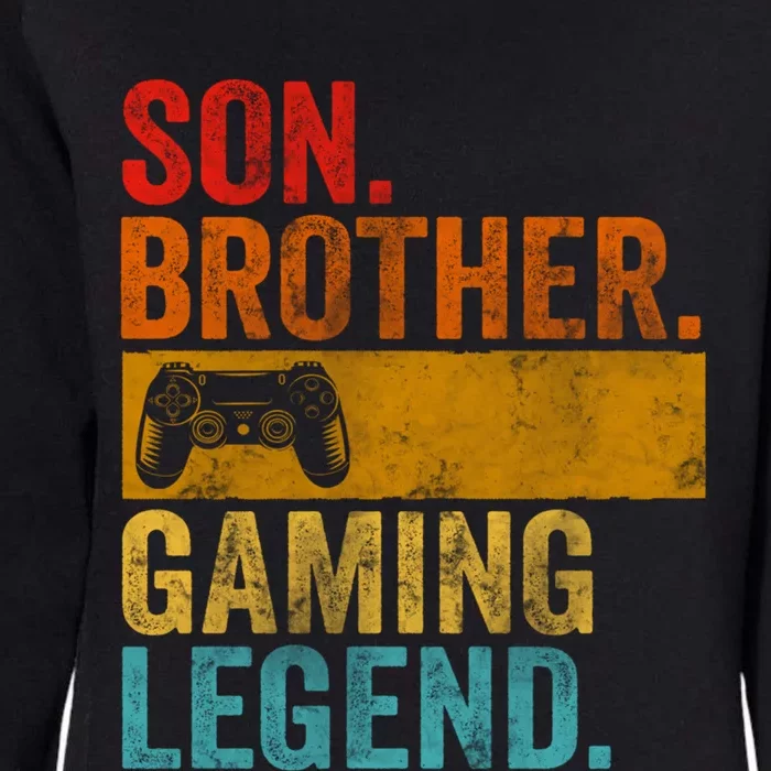 Funny Video Gamer Son Brother Gaming Legend Womens California Wash Sweatshirt