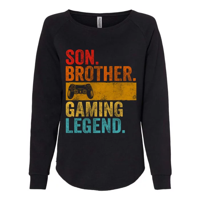 Funny Video Gamer Son Brother Gaming Legend Womens California Wash Sweatshirt