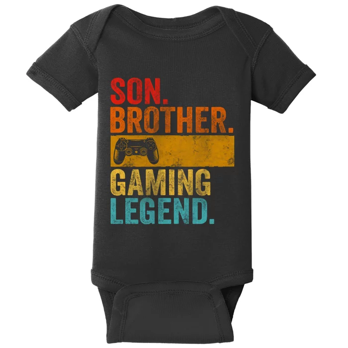 Funny Video Gamer Son Brother Gaming Legend Baby Bodysuit