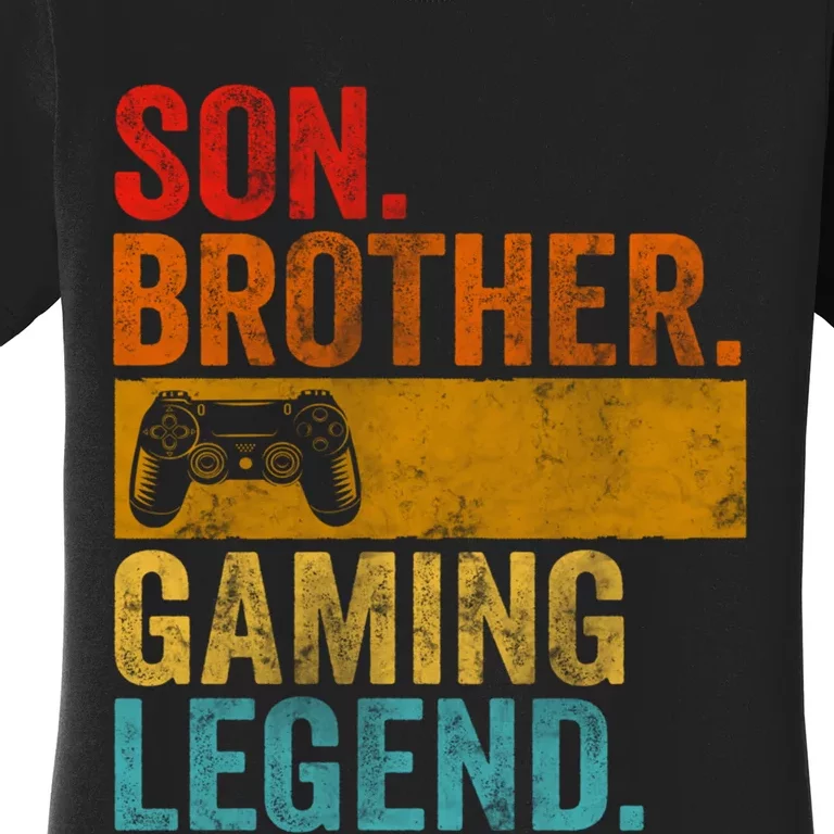 Funny Video Gamer Son Brother Gaming Legend Women's T-Shirt