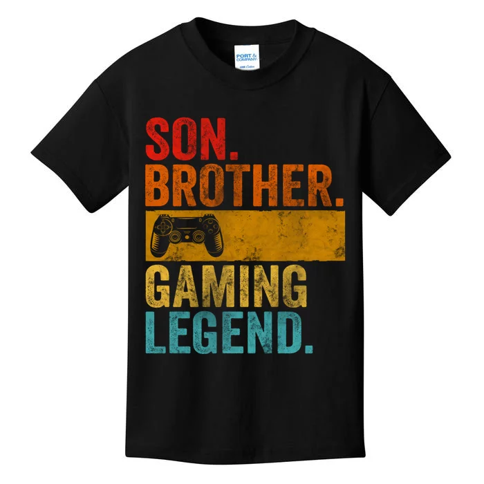 Funny Video Gamer Son Brother Gaming Legend Kids T-Shirt