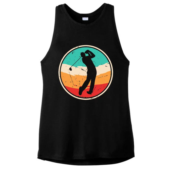 Funny Vintage Golfer Art For Golf Lovers Ladies Tri-Blend Wicking Tank