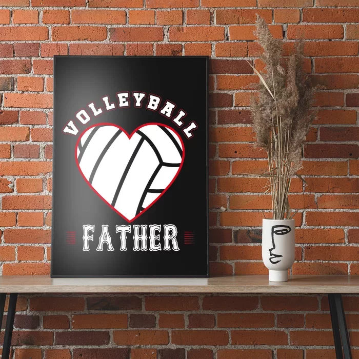 Father Volleyball Gifts Funny Father's Day Sports Lover Dad Poster