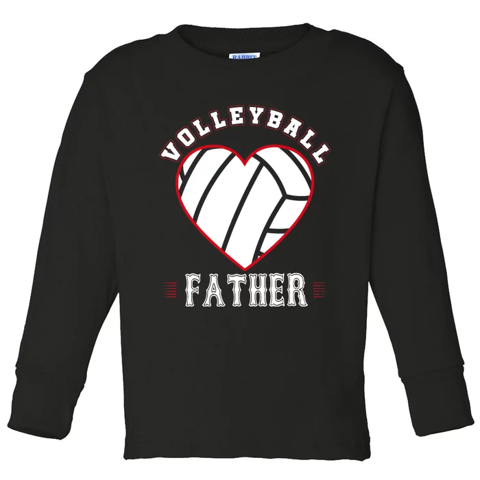 Father Volleyball Gifts Funny Father's Day Sports Lover Dad Toddler Long Sleeve Shirt