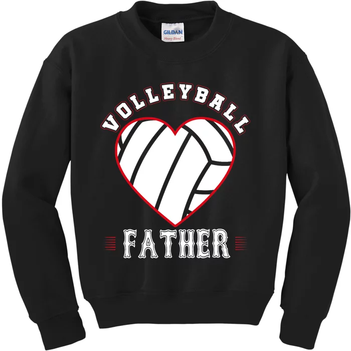 Father Volleyball Gifts Funny Father's Day Sports Lover Dad Kids Sweatshirt