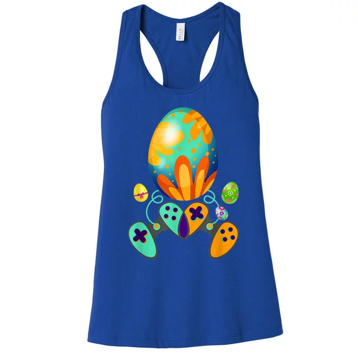 Funny Video Game Gift Easter Eggs Gaming Console Control Funny Gift Women's Racerback Tank