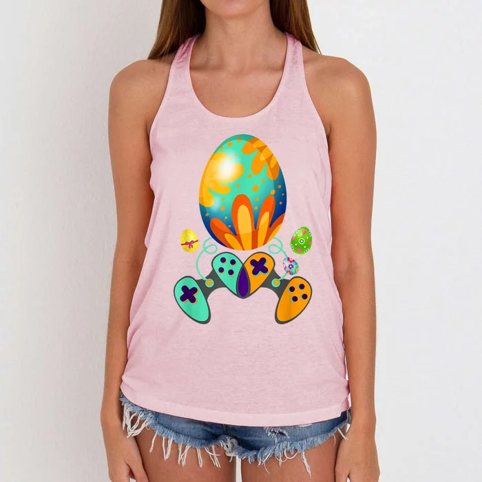 Funny Video Game Gift Easter Eggs Gaming Console Control Funny Gift Women's Knotted Racerback Tank