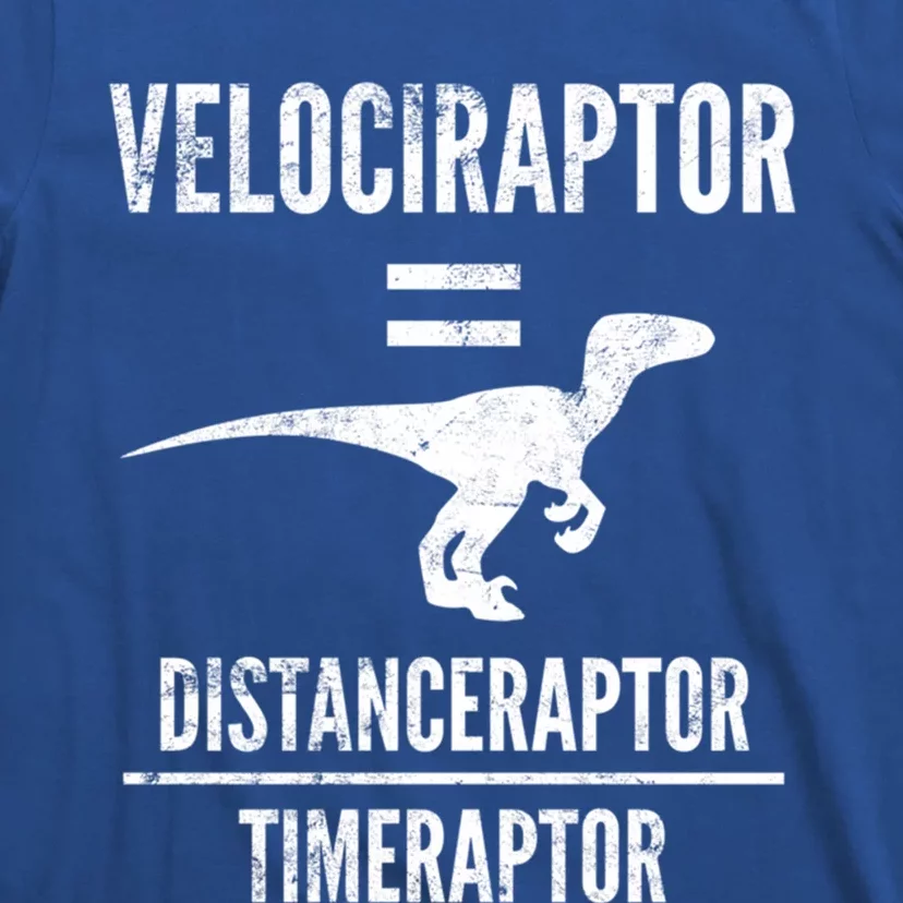 Funny Velociraptor Gift With Science Pun Dad Joke Physics T-Shirt