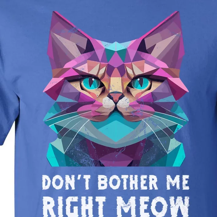 Funny Video Gamer And Cat Lover DonT Bother Me Right Meow Gift Tall T-Shirt