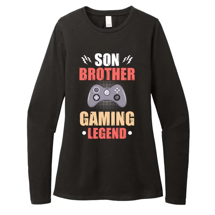 Funny Video Gamer Son Brother Gaming Legend Womens CVC Long Sleeve Shirt