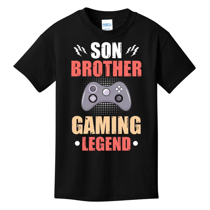 Funny Video Gamer Son Brother Gaming Legend Kids T-Shirt