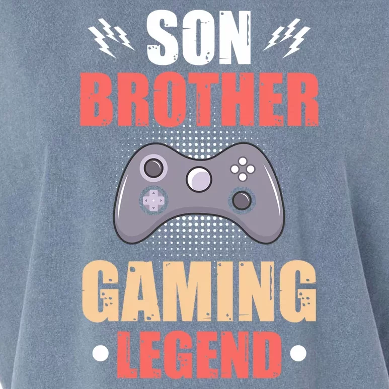 Funny Video Gamer Son Brother Gaming Legend Garment-Dyed Women's Muscle Tee