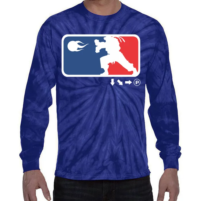 Fighters Video Game League Player Logo Tie-Dye Long Sleeve Shirt