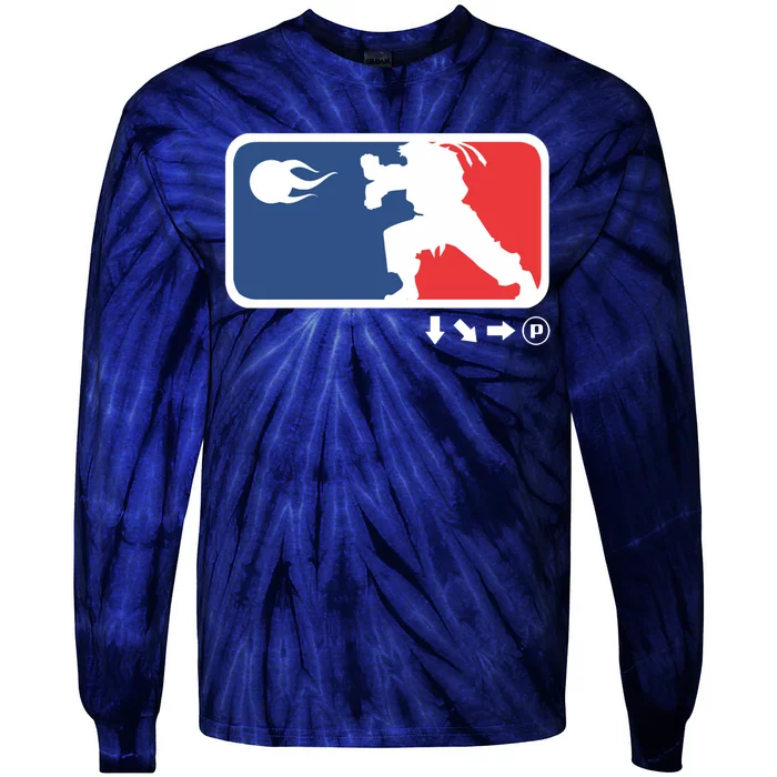 Fighters Video Game League Player Logo Tie-Dye Long Sleeve Shirt