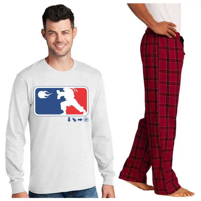 Fighters Video Game League Player Logo Long Sleeve Pajama Set