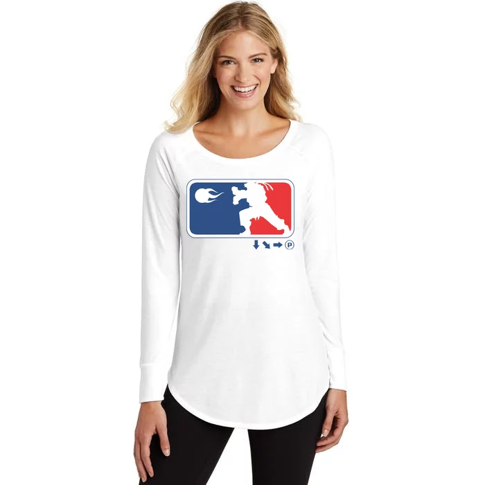 Fighters Video Game League Player Logo Women's Perfect Tri Tunic Long Sleeve Shirt