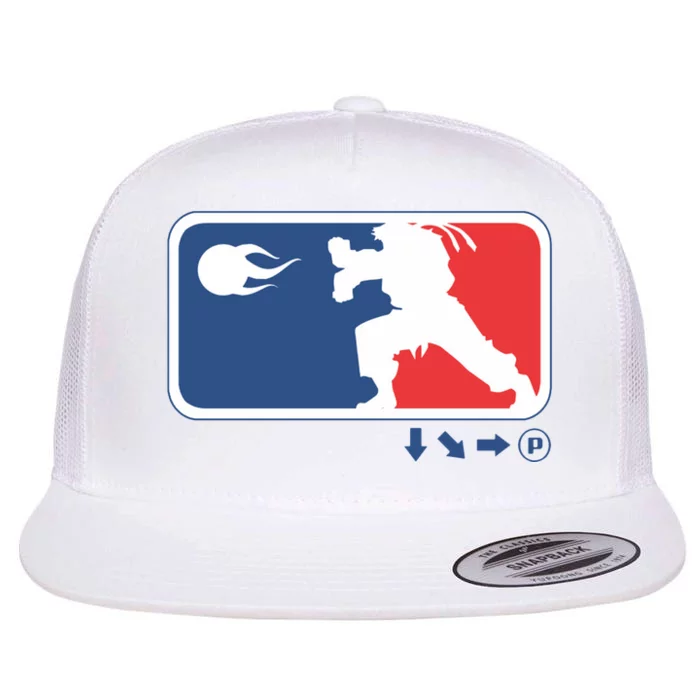 Fighters Video Game League Player Logo Flat Bill Trucker Hat