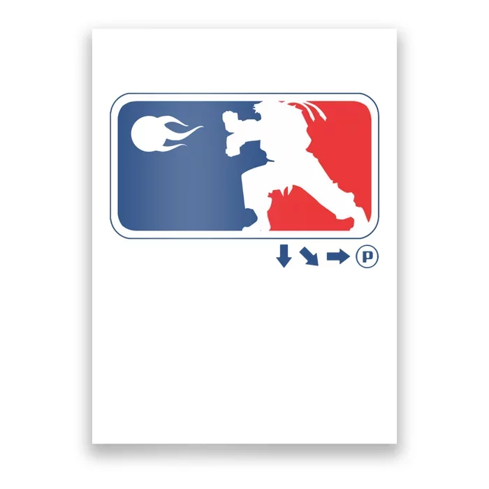 Fighters Video Game League Player Logo Poster