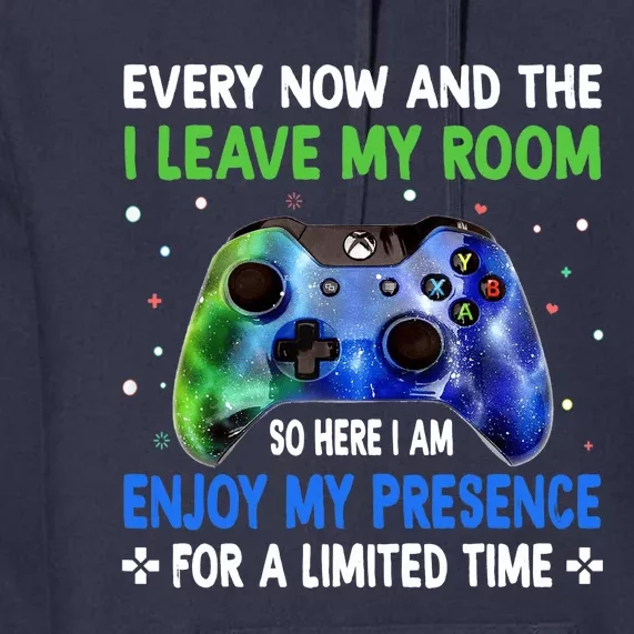 Funny Video Games Every Now And Then I Leave My Room Gaming Premium Hoodie