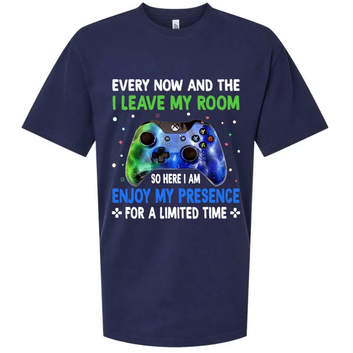 Funny Video Games Every Now And Then I Leave My Room Gaming Sueded Cloud Jersey T-Shirt