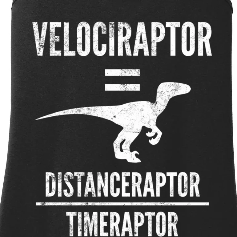 Funny Velociraptor Gift With Science Pun Dad Joke Physics Ladies Essential Tank