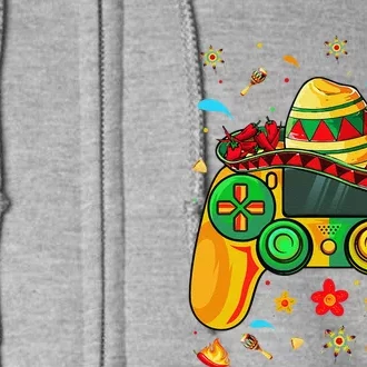 Funny Video Gamer Cinco De Mayo Let's Fiesta Party Full Zip Hoodie