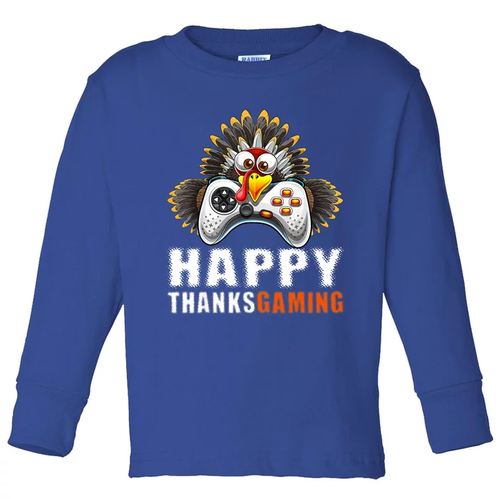 Funny Video Game Console Turkey Thanksgiving Gamers Gaming Toddler Long Sleeve Shirt