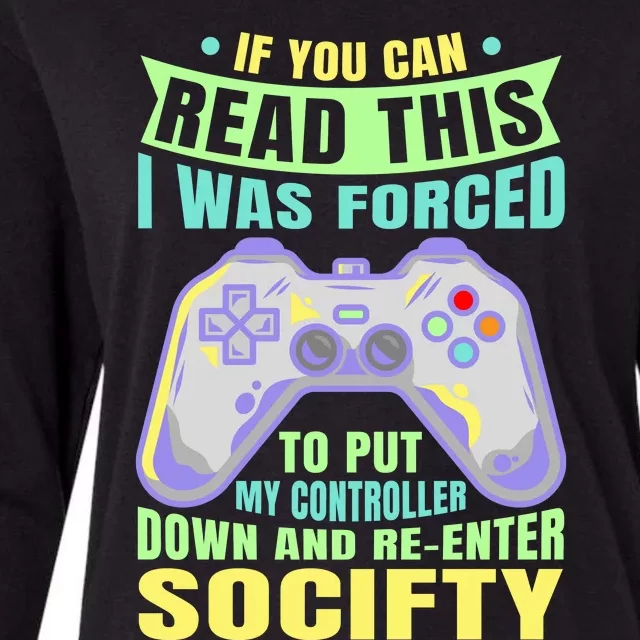 Funny Video Game Lover Geeky Gamer Nerd Gamer Gaming Addict Womens Cotton Relaxed Long Sleeve T-Shirt