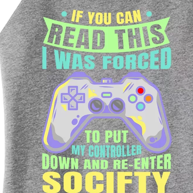 Funny Video Game Lover Geeky Gamer Nerd Gamer Gaming Addict Women’s Perfect Tri Rocker Tank